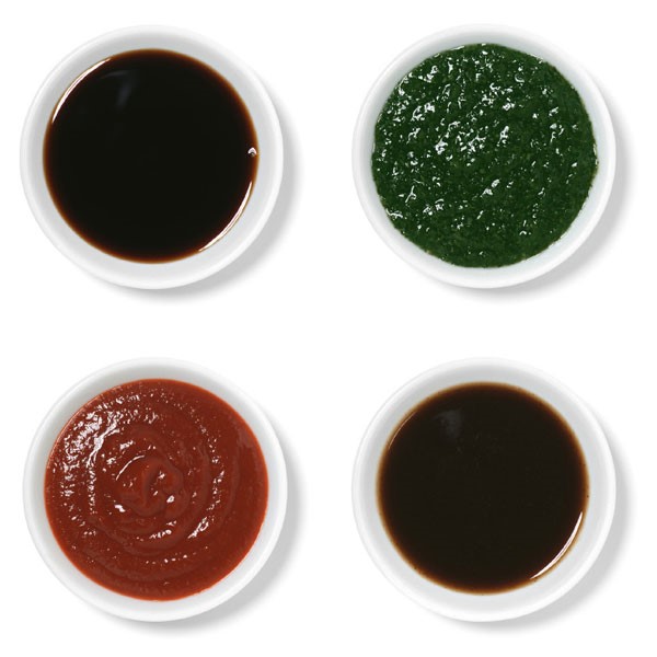 Four Condiments in Bowls