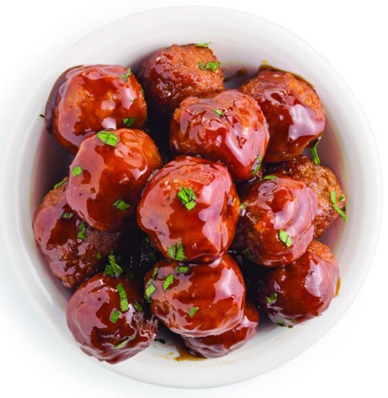 Meatballs with a Savory Glaze and Parsley