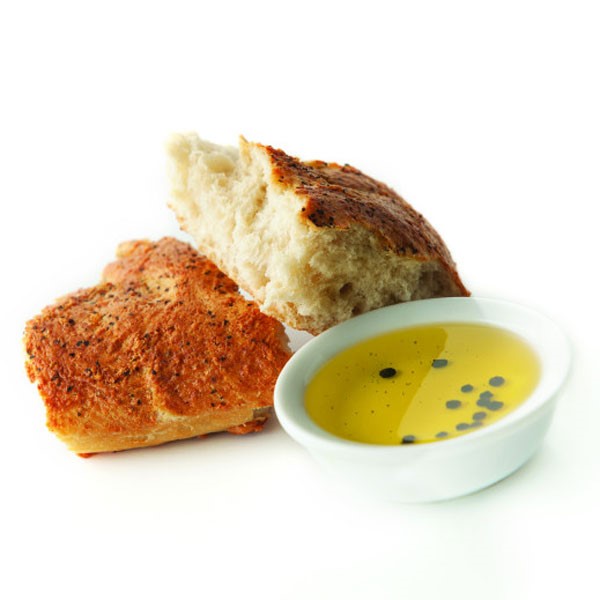 Baking Stone Asiago Black Pepper Parmesan Bread and Olive Oil