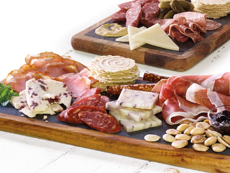 Chacuterie Boards with Meat, Cheese and Nuts