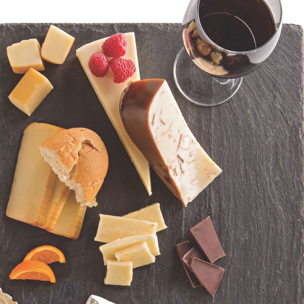 Cheese Board with Red Wine